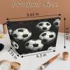 Cosmetic Bag for Women Trendy Makeup Bags Organizer Travel Waterproof Toiletry Case Small Storage Zipper Pouch Trips Accessories Football Red And Black Themed Gifts Dailyuse view 3
