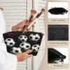 Cosmetic Bag for Women Trendy Makeup Bags Organizer Travel Waterproof Toiletry Case Small Storage Zipper Pouch Trips Accessories Football Red And Black Themed Gifts Dailyuse view 4