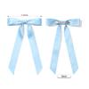 10PCS Silky Satin Hair Bows Blue Hair Clip Ribbon Accessories Ponytail Holder Slides Metal Clips French Barrette Hair Bow for Women Girls Toddlers Teens Kids view 3