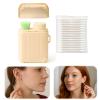 XANGNIER Ear Piercing Cleaner,Ear Piercing Cleaning Kit,Earring Hole Piercing Aftercare Cleaning Tool Set with 240pcs Disposable Ear Piercing Cleaner Floss,50pcs Cotton Swab for Girls Women Men,Yellow view 1