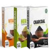 SH Harbal Fa*cial Hair Removal Po*wder For Women, Charcoal Fa*cial W.axPowder, Vitamin C Fa*cial W.ax Po*wder(300Gm), 8 Min Herbal W.ax,Vitamin-C Wax And Chocolate W.axCombo, Pack of 3 view 1