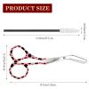 Eyebrow Scissors with Comb Stainless Steel Eyebrow Trimmer Scissors Eyebrow Trimming Kit For Men Women, Precision Grooming Kit (Polka dot powder + brush) view 2