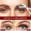 Eyebrow Scissors with Comb Stainless Steel Eyebrow Trimmer Scissors Eyebrow Trimming Kit For Men Women, Precision Grooming Kit (Polka dot powder + brush) view 4