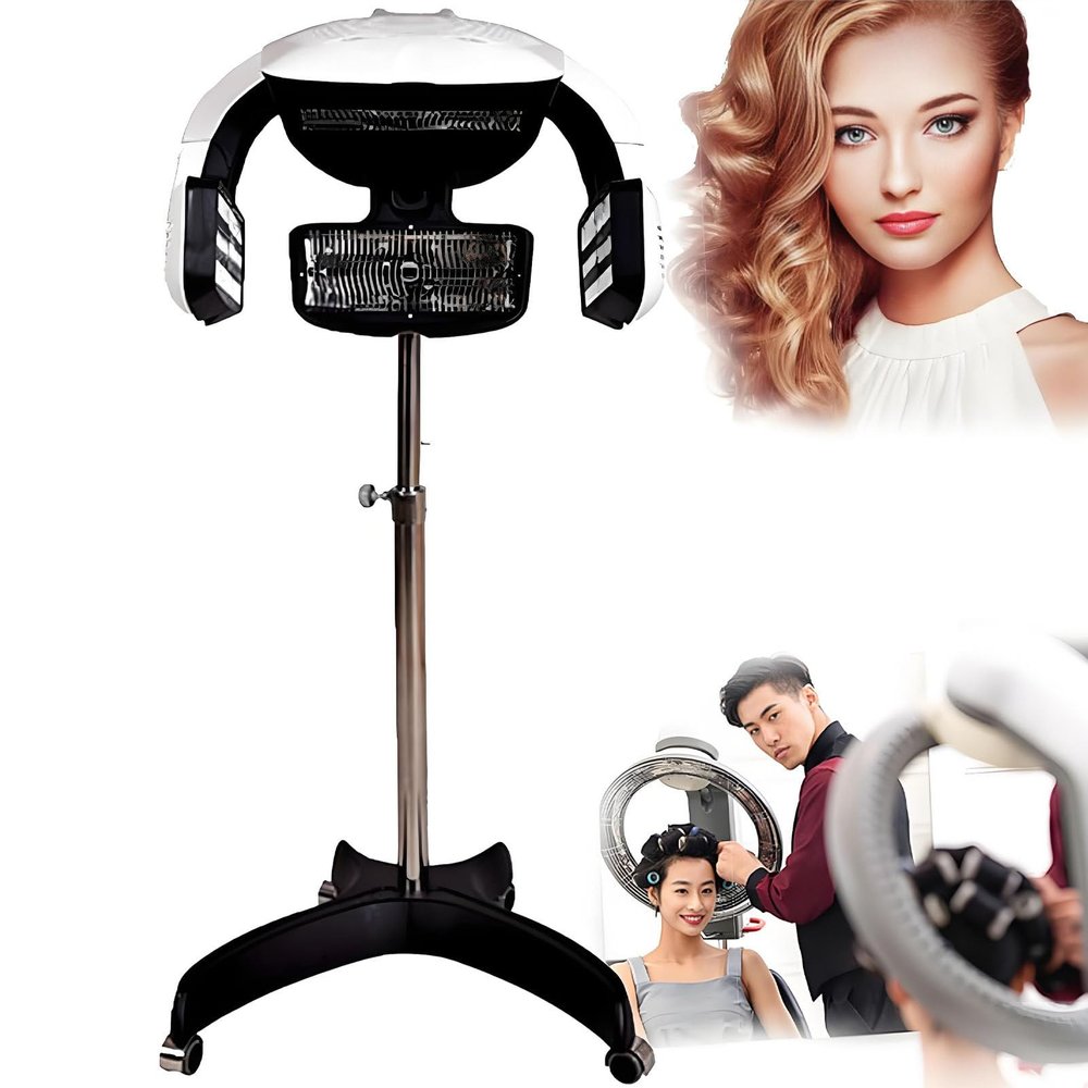Hairdresser Standing Hair Perm Color Processor Dryer, Accelerator Timer Wall Mount Salon Hairdressing Barber Equipment Floor-Standing