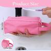 Elegaperma 2Pcs Toothbrush Travel Bag, Toothbrush Pouch, Oxford Mini Toiletry Bag, Double-Layer Toothbrushes Bag Pouch with Reinforced Handle for Vacation, Gym view 2