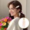 10 Pcs No Crease Hair Pins Flat Hair Makeup Clips Cute No Bend Accessories Small Duck Barrettes for Women Teen Girls Thin Fine Curly Styling Sectioning (White) view 3