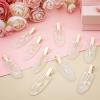 10 Pcs No Crease Hair Pins Flat Hair Makeup Clips Cute No Bend Accessories Small Duck Barrettes for Women Teen Girls Thin Fine Curly Styling Sectioning (White) view 4