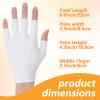 4 Pairs White Cotton Fingerless Gloves Moisturizing Gloves for Men Women Cut 5 Fingertips Fingerless Touchscreen Design for Dry Hands Sleeping Eczema Spa Treatment Overnight Hydration Gifts view 2