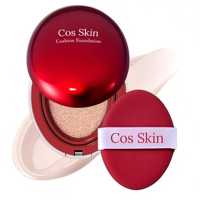 Cushion Foundation  Hydrating Velvet Matte Finish, 24H Long-Lasting Waterproof Korean BB Cream Compact, Breathable Skincare Base with 3 Shades (Ivory, Beige, Latte) (01#IVORY)