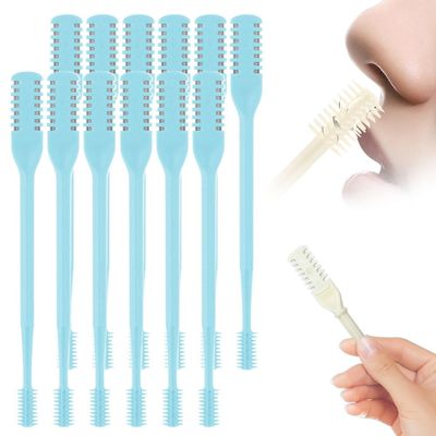 3PCS Nasal Hair Cutter for Women Men Lightweight,2026 Manual 360 Rotating Nostril Hair Removal Tool Double Sided Nose Hair Blade,Nasal Hair Cutter Mini Travel Essentials (Blue, 12 Pack)