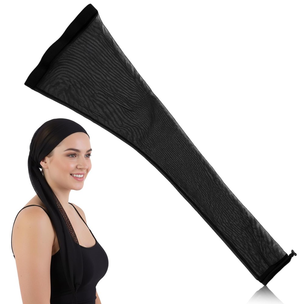 1Pcs Hair Weave Sleeve For Locs, Hair Weave Sleeve, Black Hairs Sleeves For Women With Locs Or Braids, Secure Fit For Daily Styling, Travel And Fitness Activities