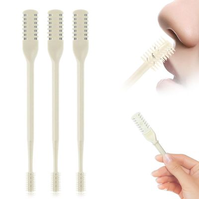 3PCS Nasal Hair Cutter for Women Men Lightweight,2026 Manual 360 Rotating Nostril Hair Removal Tool Double Sided Nose Hair Blade,Nasal Hair Cutter Mini Travel Essentials (Beige, 3 Pack)