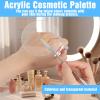2 Pieces Makeup Mixing Palette with 1Pcs Mixing Stick, Clear Acrylic Makeup Palette Tray, Eyeshadow Hand Cosmetic Foundation Dish Handheld Make Up Plate for Blending view 4