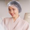 100 PCS Disposable Shower Caps Plastic Clear Shower Cap Elastic Waterproof Hair Bath Caps Thick Shower Cap for Women Hotel Hair Salon Travel (100pcs) view 4