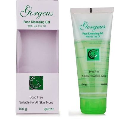 Gorgeous Face Cleansing Gel with Tea Tree Oil, Soap Free, 100g, For All Skin Types