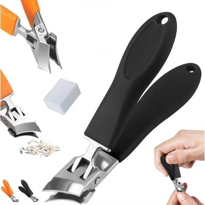 2026 New Broad Jaw Opening Anti-Bending Nail Scissors,Nails and Toenail Scissors for Ingrown, Curved Toenail. (Black)