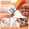 2026 New Nails and Toenail Scissors for Ingrown,Curved Toenail,Broad Jaw Opening Anti-Bending Nail Scissors. (Orange) view 2