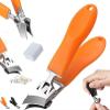 2026 New Broad Jaw Opening Anti-Bending Nail Scissors,Nails and Toenail Scissors for Ingrown, Curved Toenail. (Orange) view 1