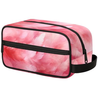 Foerrkelg Beautiful Feathers. Travel Toiletry Bag for Men Abstraction Hanging Kit - Waterproof Shaving Bag Bathroom Bags Wash Bag for Toiletries Accessories
