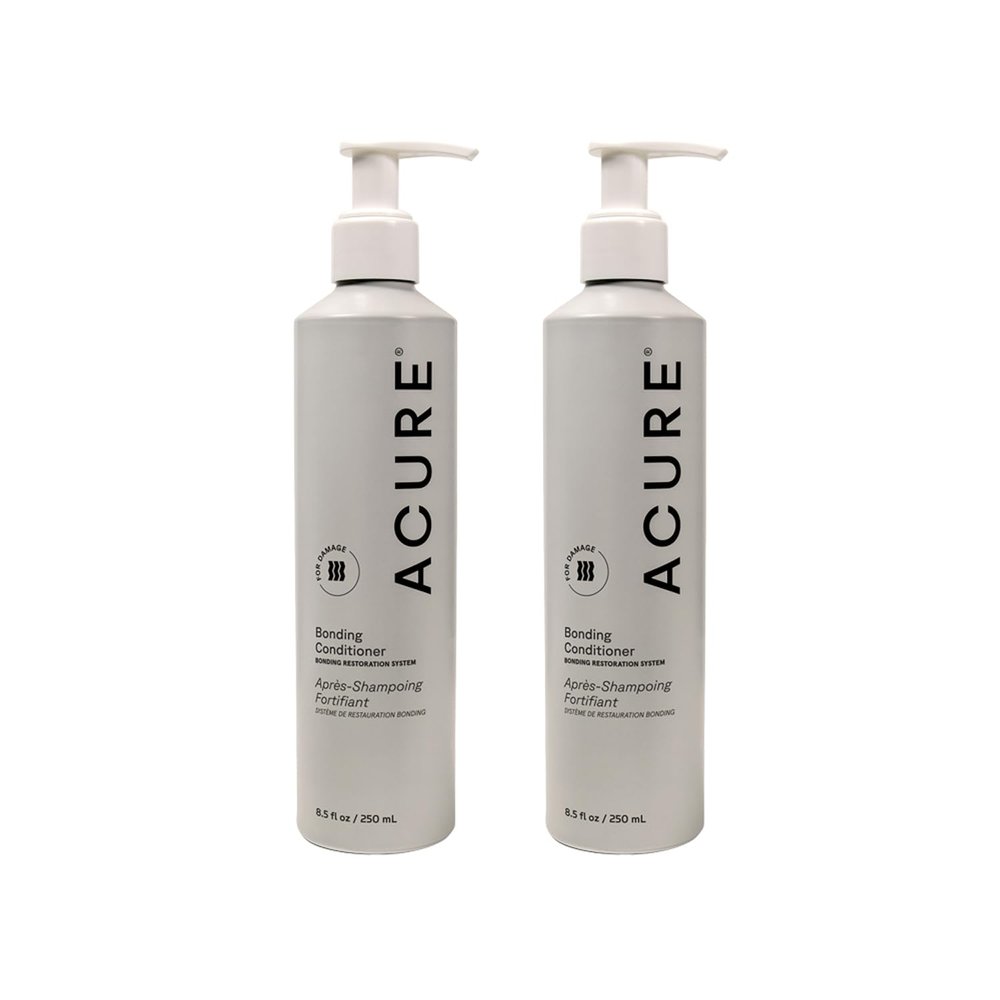 Acure Bonding Conditioner - Deep Moisture Conditioner for Women & Men w/Dry, Damaged, Fine, Dry, Damaged, Color Treated Hair, Cocoa Butter & Avocado Oil, Vegan, Sulfate Free - 8 fl oz (2 Pack)