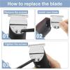 Compatible With Oster, Finisher Trimmer Model 59 And T-Finisher Hair Trimmer BladesProfessional Replace Shaver Razor Blade Assembly Wide T Blade(2pcs) view 4