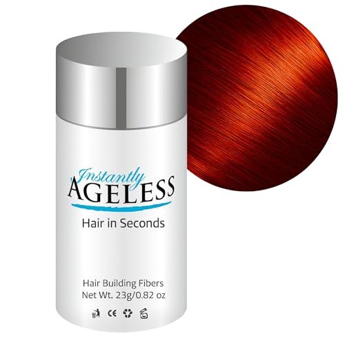 Instantly Ageless Hair in Seconds Hair Building Fibers Hair Thickening Fibers for Thinning Hair & Hair Loss for Fuller-Look - 0.83 oz (23g) - Auburn