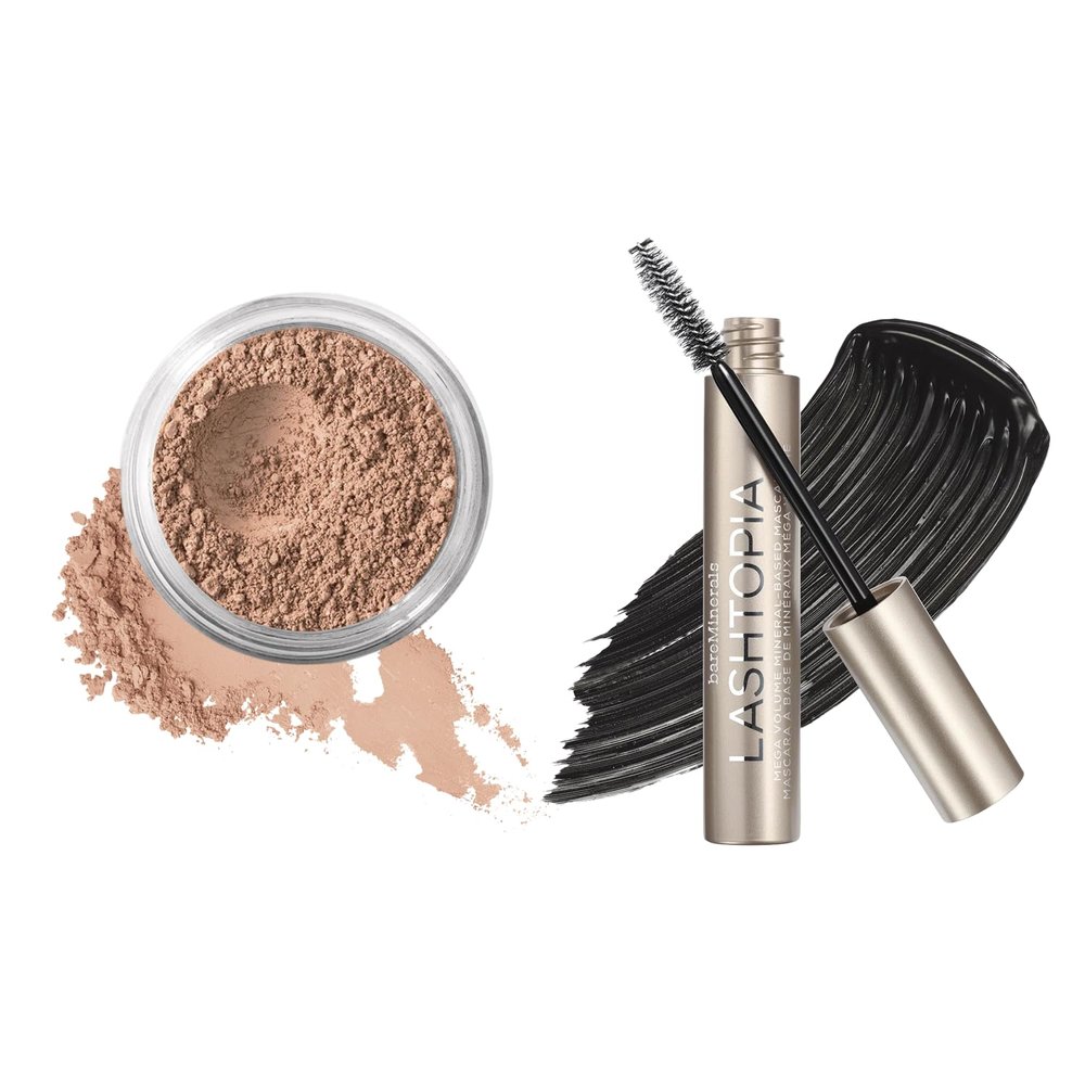 bareMinerals Loose Powder Concealer SPF 20 + Lashtopia Mega Volume Black Mascara Bundle