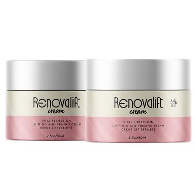 (2 Pack) Renovalift Face Cream, Renovalift Skin Cream with All Natural Ingredients, Advanced Facial & Neck Moisturizer with Premium Uplifting & Firming Crme for Women Supporting Healthy Skin (5 oz.)