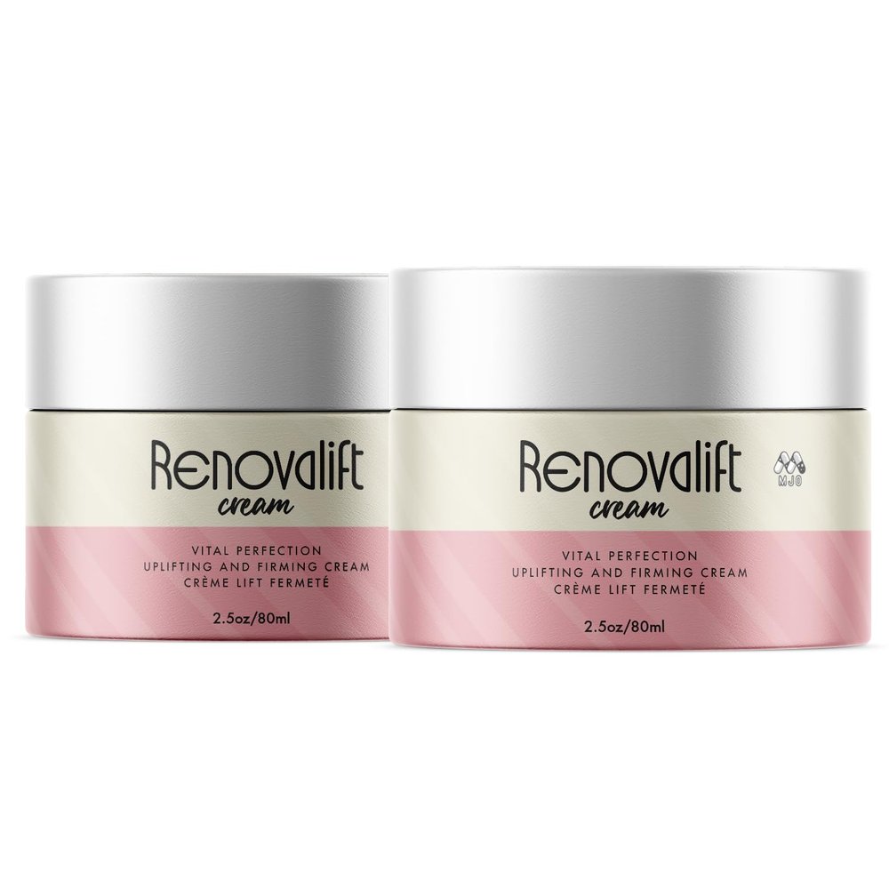 (2 Pack) Renovalift Face Cream, Renovalift Skin Cream with All Natural Ingredients, Advanced Facial & Neck Moisturizer with Premium Uplifting & Firming Crme for Women Supporting Healthy Skin (5 oz.)