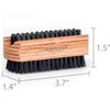 Fendrihan Dual Sided Wood Nail Brush with Black Boar Bristles 3.7" (Made in Germany) view 2