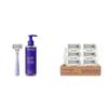 Flamingo Razor Shaving Set for Women - 1 Razor Handle (Lilac), 7 Razor Blade Refills, 8 Fl. Oz Nourishing Shave Oil view 1