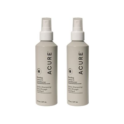 Acure Bonding Leave-In Conditioner - Leave in Conditioner Spray for Women & Men, Moisture Treatment to Repair Dry, Damaged, Color Treated Hair, Protect & Smooth Straight & Curly Hair- 5 fl oz (2 Pack)