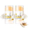 2-Pack Rice Cracked Heel Repair Balm Stick, Moisturizing Heel Stick For Cracked Feet, Foot Cream For Exfoliating Callus Remover, Easy Application, Deeply Moisturize & Soften Feet, Exfoliates Dead Skin view 1
