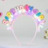Aceorna Light Up Birthday Girl Headbands LED Pink Birthday Crown Headpiece Glitter Party Hair Accessories for Women (Pink, One Size) view 2