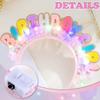 Aceorna Light Up Birthday Girl Headbands LED Pink Birthday Crown Headpiece Glitter Party Hair Accessories for Women (Pink, One Size) view 3