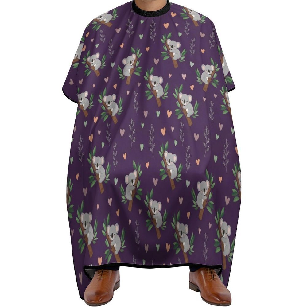 Barber-Grade Haircut Cape Polyester, Durable & Lightweight for Styling, Koala for Coloring, 55x66 Inch