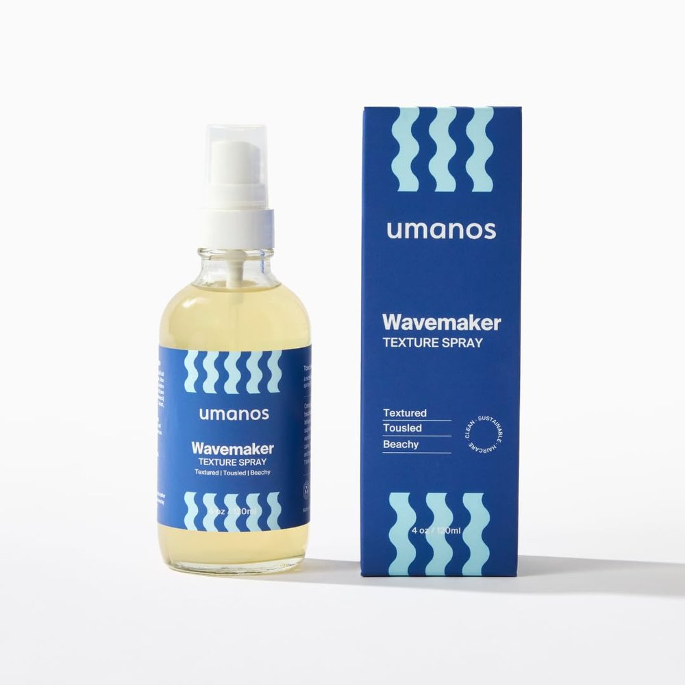 umanos Sea Salt Texture Spray, Seaweed Superfoods, Adds Volume & Soft Waves, All Hair Types, Sulfate Free, Vanilla Scent