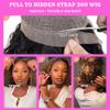 VNLQJXX Honey Blonde 360 Lace Front Wigs Human Hair Invisi Strap Ombre Highlight Deep Wave Lace Front Wigs Human Hair Pre Plucked 180 Density 360 HD Full Lace Frontal Glueless Wigs for Women 28 Inch view 3
