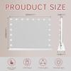 31.5" x 23.6" Lighted Vanity Mirror with USB Charging, 18 Dimmable LED Bulbs, 3 Color Modes, 10X Magnification Side Panel - Wall & Tabletop Cosmetic Mirror for Makeup & Skincare view 2