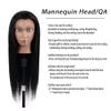 100% Real Hair Mannequin Head,TopDirect 26''Black Hairdresser Cosmetology Doll Head Styling,Manikin Heads Hairs Braiding DIY Styling with Clamp Holder and Tools Set view 4