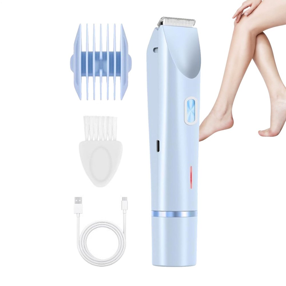 Women Shaver - 17.5cmx3.5cmx3cm Electric Women Razor | Waterproof Double Heads Groomer | Electric Razors for Shaving 400mAh | Rechargeable Shaver for Pubic Skin Legs Beauty Intimate Travel Underarm
