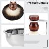 Shaving Brush Kit with Stand and Bowl, Nylon Bristle Brush, Metal Holder Set for Men view 2