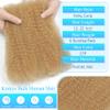 Afro Kinkys Bulk Human Hair 18 Inch Afro Kinky-Curly Human Hair Bulk for Twist Dreadlock Extensions Locs Repair Soft 4C Curly for Braids 6 Bundles 105 Gram Honey Blonde# view 2
