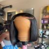 0.1mm Utra-thin HD Invisible Lace Short Bob Wig Human Hair Pre Plucked Bleached Knots 13X4 Real Swiss Lace Front Wig Side Prt 180% Density Natural Black Brazilian Wigs Baby Hair For Woman 10Inch view 2
