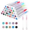 30PCS Reusable Lash Spoolies with Tube,Shiny Diamond Mascara Applicator,Empty Mascara Tubes,Eyelash Brushes for Eyebrow, Eyelashes Extension, Makeup Tool view 1
