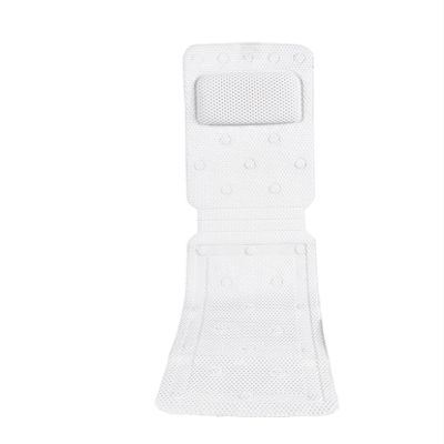 Bath Pillow Full-Body Bath Pillow with Suction Cups, Soft PVC Foam Back, and Tailbone Support Spa Pillow