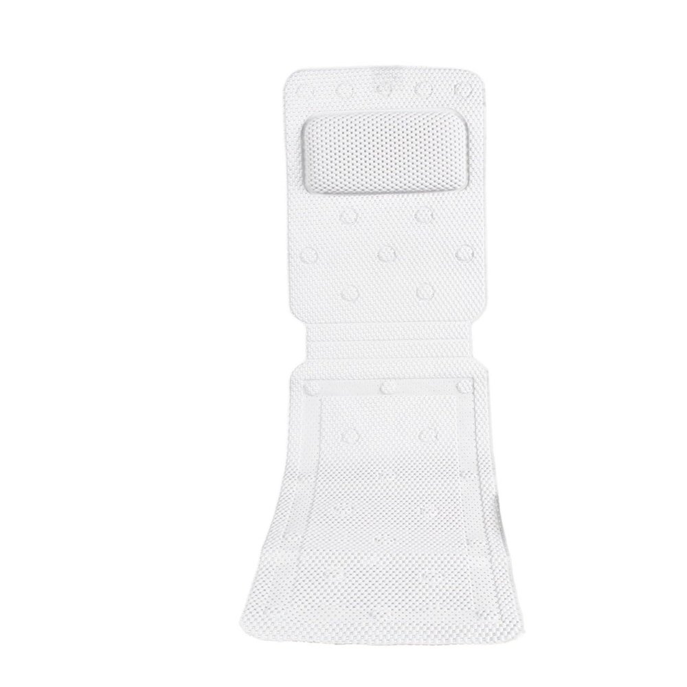 Bath Pillow Full-Body Bath Pillow with Suction Cups, Soft PVC Foam Back, and Tailbone Support Spa Pillow