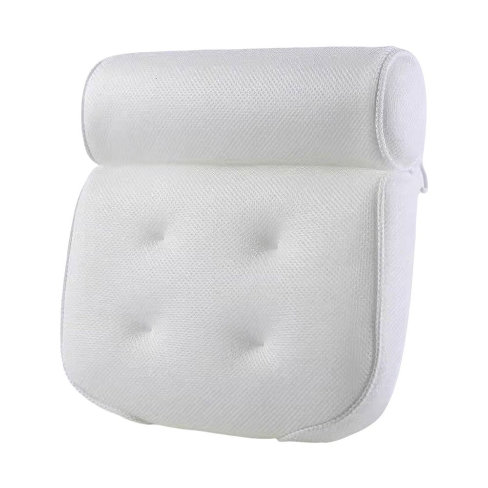 Bath Pillow Bath Cushion Bathtub Support Neck Head Back Pillow Soaking Tub with Non-Slip Suction Cups Spa Pillow