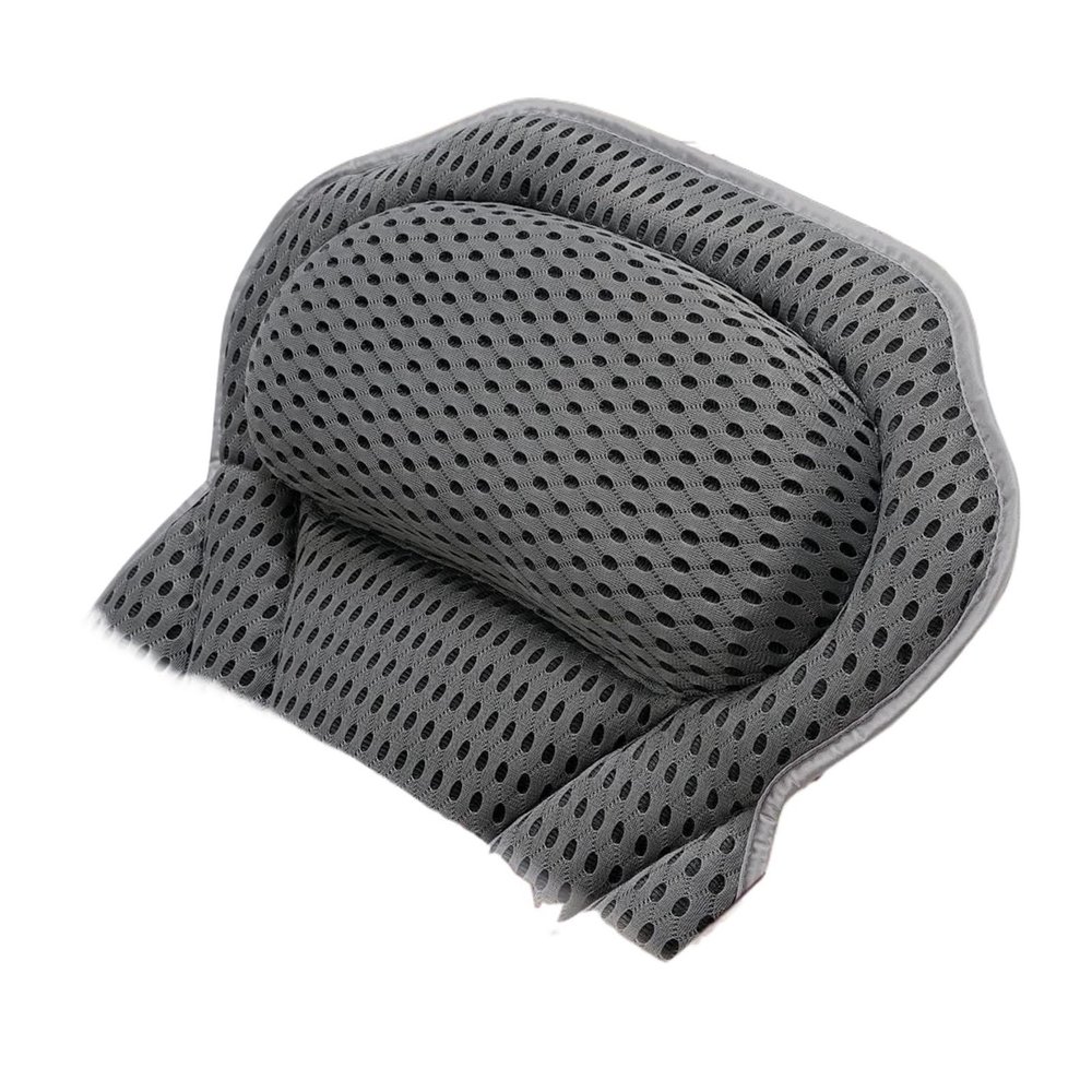 Bath Pillow Bathtub Pillow Home Hotel Bath 4D Gray White Suction Cup Spa Pillow(E)