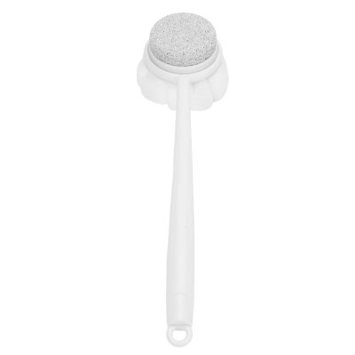 14.57in Shower Brush with Long Handle - Back Scrubber and Pumice Stone for Exfoliating